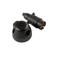 Разъем проводки прицепа европейского типа в сборе (розетка, вилка; 7 контактов)