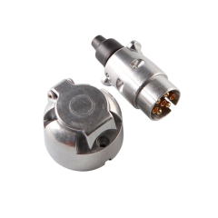 Разъем проводки прицепа европейского типа в сборе (розетка, вилка; 7 контактов; алюмин. корпус)