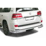 Защита заднего бампера «Уголки двойные» (d76) для Toyota Land Cruiser 200 Executive Lounge (2018-н.в.)(Нерж. Сталь) купить недорого с доставкой в Лабинск